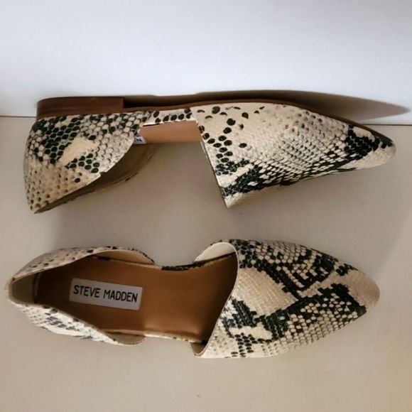 Steve Madden Shoes - Steve Madden Talent d’Orsay Flat in Tan Snake Print, Size 7.5